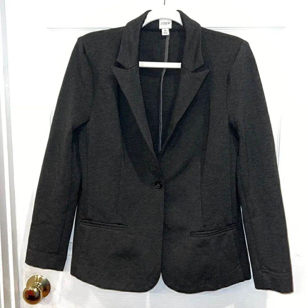 J.Crew women’s size 6 granite dark gray stretchy career blazer